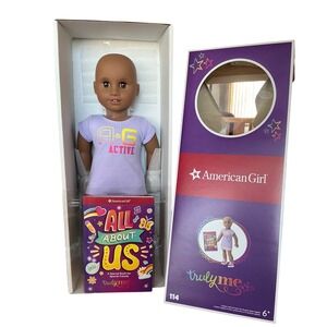 American Girl Truly Me Doll 114 Bald Brown Eyes 18 Inch Doll with Journal Box